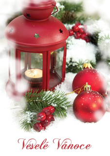 Vánoční blahopřání Veselé Vánoce - s obálkou